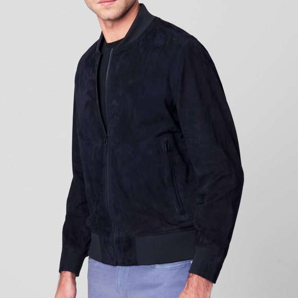 Blank NYC Suede Bomber In True Blue Size S NWT - Picture 3 of 10